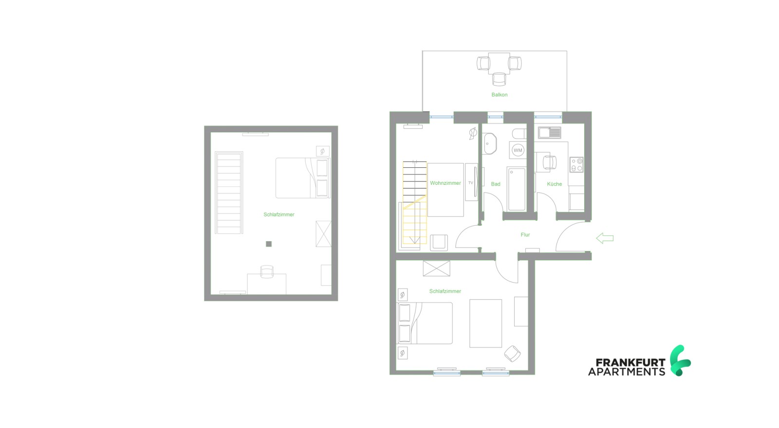 E-DR#*** P R I M E Shared Apartment in Frankfurt-Gutleut (2 bedroom)***