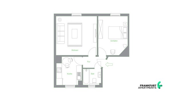 HV-3L#*** S T A N D A R D Business Apartment close to Bergerstr. ***