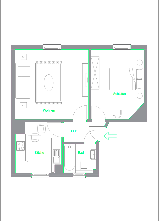 HV-4L#*** S T A N D A R D Business Apartment close to Bergerstr. ***