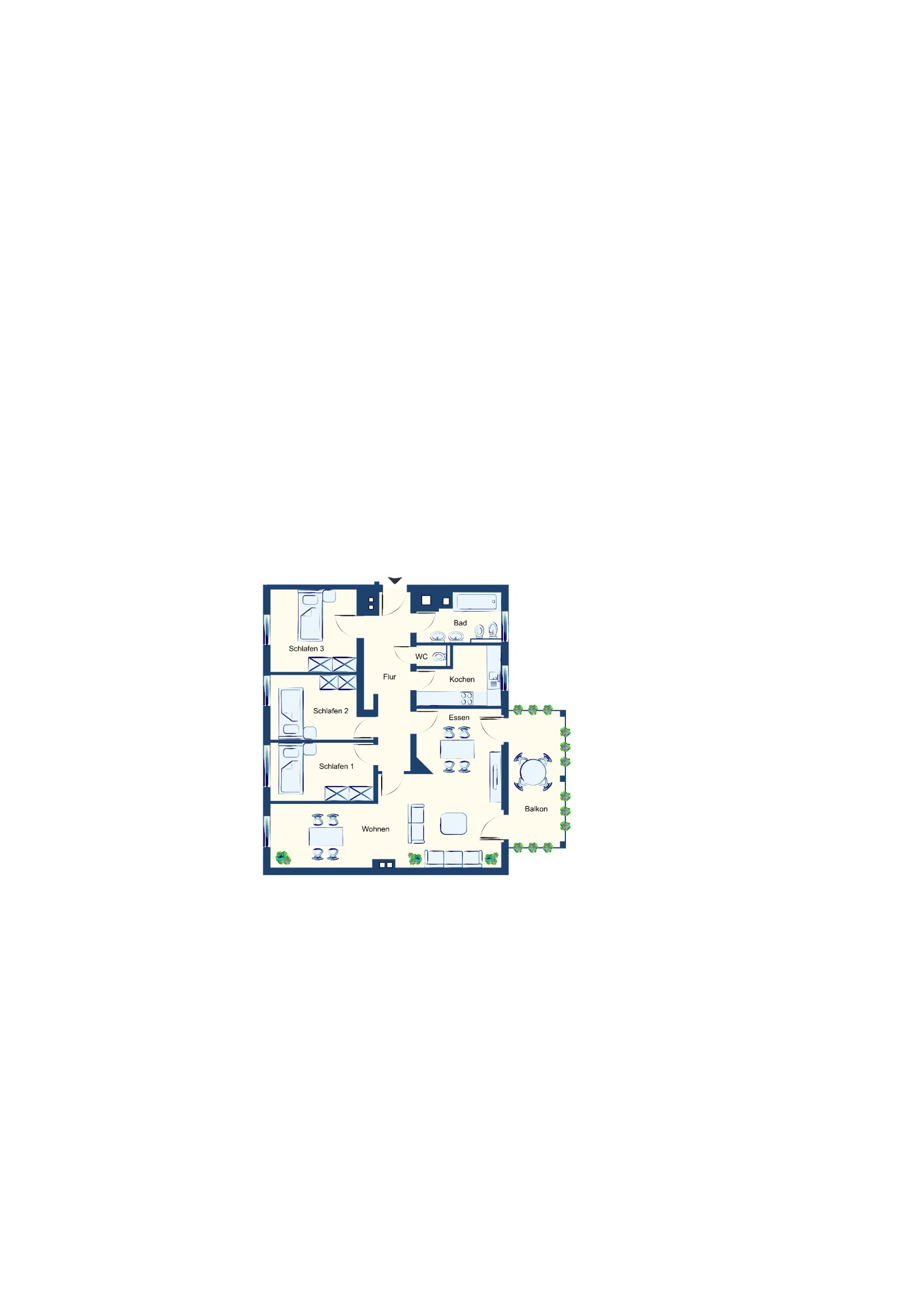 E-ER#*** S T A N D A R D Shared Apartment Frankfurt-Gutleut (3 Bedroom) ***