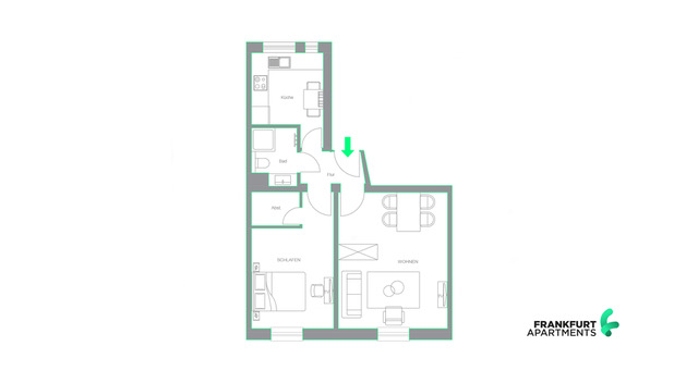 S20-3R#*** P R I M E Business Apartment Frankfurt-Gallus ***